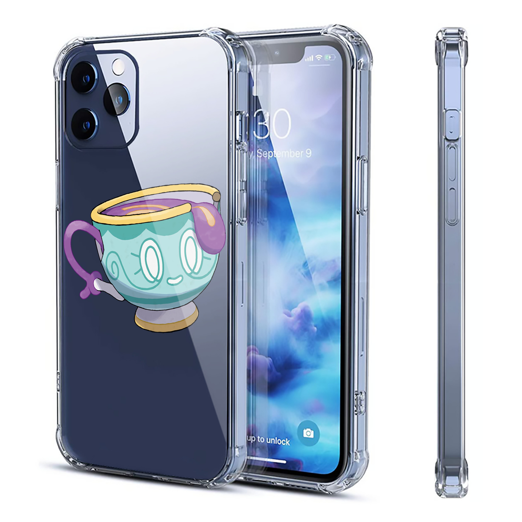 （画像用） ポケットモンスター Pokémon 【iPhone 12シリーズ対応】透明スマホケース（クリアソフトケース）
